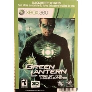 Blockbuster Green Lantern Rise of the Manhunters Xbox 360‎ Rental Display Card